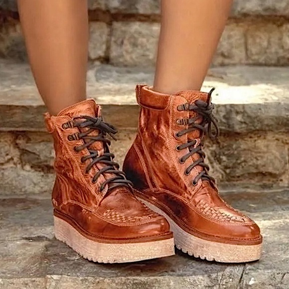 Bed Stu Shoes Rare Bed Stu Genuine Leather Elisha Platform Boots